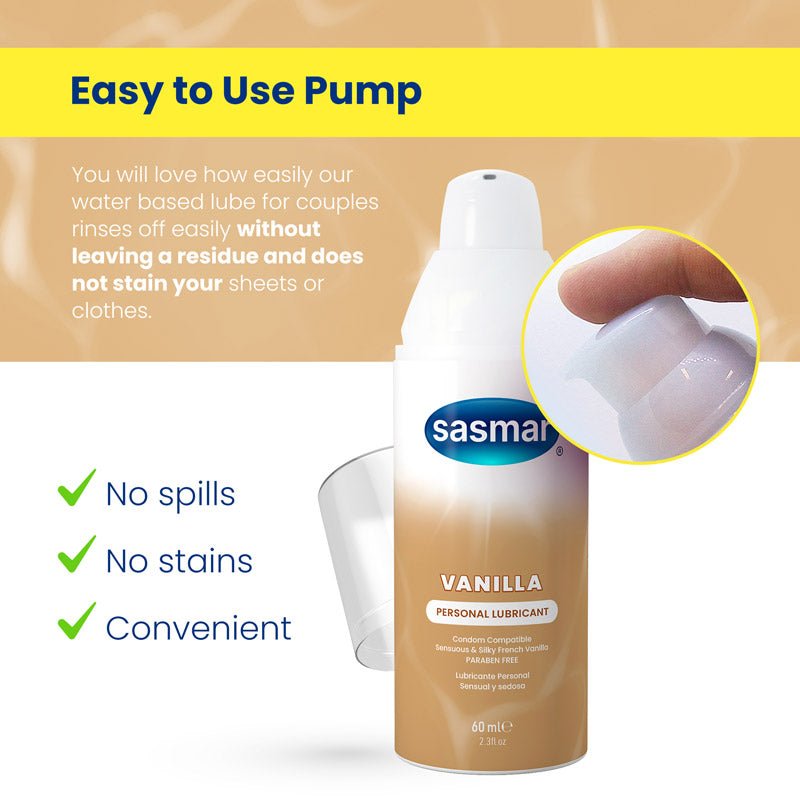 Sasmar Vanilla Flavor Personal Lubricant - Conceive Plus® Europe
