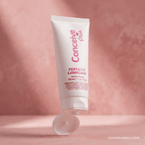 Tube of Conceive Plus fertility lubricant on a pink background