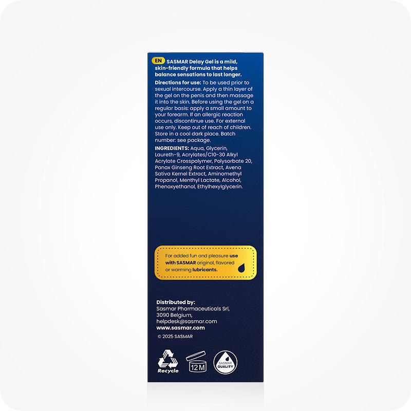 Sasmar Delay Gel - Conceive Plus® Europe