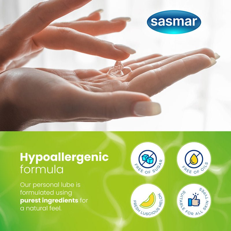 Sasmar Melon Flavor Water-Based Lubricant for Fertility Conceive Plus Europe Sasmar Melon Flavor Water-Based Lubricant for Fertility Conceive Plus Europe